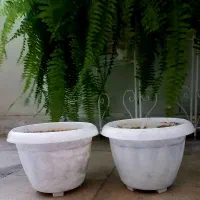 گلدان پلاستیکی گل میخ کریستال برنز