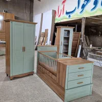 تخت وکمد نوزاد ام دی اف وکیوم|تخت و سرویس خواب|مشهد, خواجه ربیع|دیوار