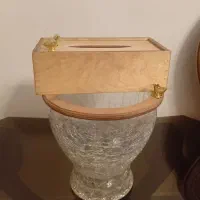 سطل و جای دستمال کاغذی گلدان دو تا