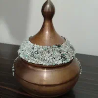 قندان مسی فیروزه کوبی