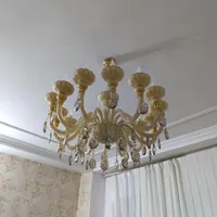 لوستر ۱۴ شعله کریستالی|لوستر و چراغ آویز|خوی, |دیوار