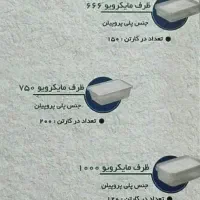 فروش انواع ظروف ماکروویوی به صورت کارتونی|ظروف نگهدارنده، پلاستیکی، یک‌بارمصرف|تهران, هرندی|دیوار