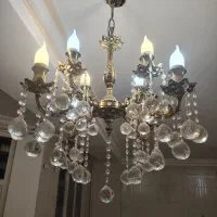 لوستر برنزی|لوستر و چراغ آویز|میانه, |دیوار