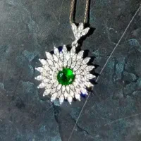 گردنبند نقره سنگ قیمتی زبرجد