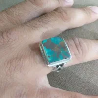 انگشتر فیروزه نیشابوری نقره عیار بالا