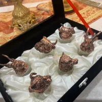 یک دست شات کریستال سر حیوانات|ظروف سرو و پذیرایی|تبریز, |دیوار