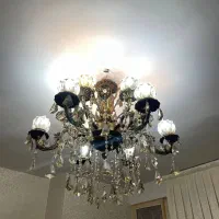 لوستر ۶ شاخه ۱۲ شعله برنجی سنگین