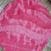 فرش گرد صورتی|فرش|قزوین, |دیوار