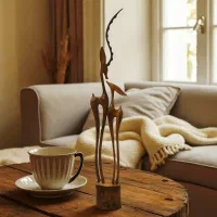 مجسمه چوبی غزال کدA1/دکوری/کادو/هدیه