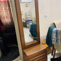 آینه قدی کمددار کشویی و باکس زیر