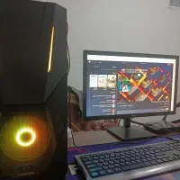 پک کامل گیمینگ با مانیتور و موس و کیبورد