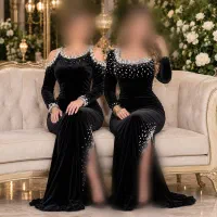 لباس مجلسی ماکسی مخمل نگین لیا کد 4000