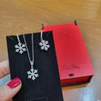 نقره نیم ست طرح برف