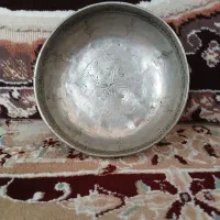 کاسه مسی قدیمی کلکسیونی زمان قاجار الماس تراش