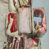 تشک درجه یک و پتو دو نفره گل بافت خوش رنگ
