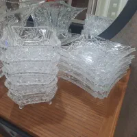 فروش کریستال ۲۱ پارچه اصل بوهمیان طرح تراش خورشیدی