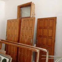 در پنجره چوبی و الومینیومی دسته دوم|مصالح و تجهیزات ساختمان|آزادشهر, |دیوار