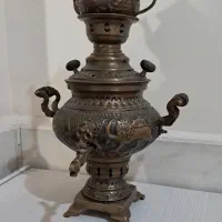 سماور زغالی شیر و خورشید