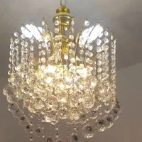 دو عدد لوستر کریستالی|لوستر و چراغ آویز|کرج, باغستان|دیوار
