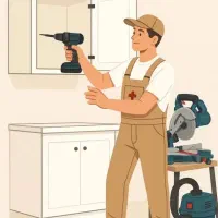 نصب(کابینت) کمددیواری) پارتیشن شیر الات خوردکاری)