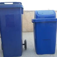 دوعددسطل زباله چرخداروساده