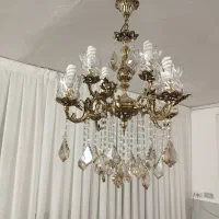 لوستر 8شعله تمام برنز