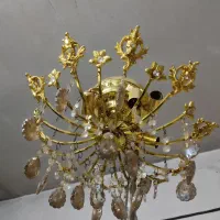 لوستر برنزی 10شاخه و6شعله|لوستر و چراغ آویز|ارومیه, |دیوار