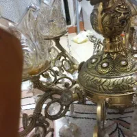 لوستر برنجی ۱۰ شاخه سنگین|لوستر و چراغ آویز|پاکدشت, پاکدشت (مامازند)|دیوار