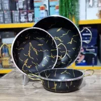 سه تابه تفلون تک دسته و دو دسته ساده و ماربل