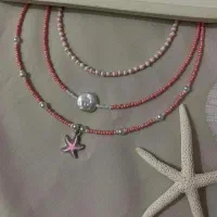 گردنبند صورتی