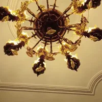 لوستر ۱۶ شعله برنجی