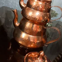 کتری و قوری مسی قدیمی و زیبا