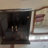 آینه و بوفه چوبی