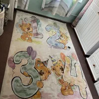 پرده پانچی کودک همراه با فرش شش متری کاملا سالم