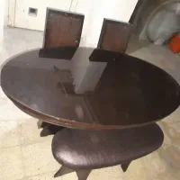 میز و صندلی غذاخوری چوب روسی ضد آب و ضد خش|میز و صندلی غذاخوری|تهران, دولاب|دیوار