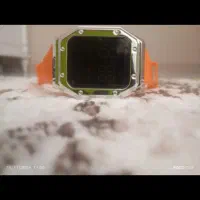 ساعت بند نارنجی باتری خور