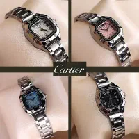 ساعت مچی زنانه کارتیر Cartier بند استیل+جعبه و بگ