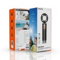 پنکه شارژی سرمایشی Porodo CF9 تاشو با نمایشگر LED