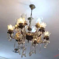 لوستر برنجی سنگین|لوستر و چراغ آویز|گرگان, |دیوار