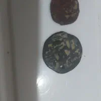 ۲ عدد سکه قدیمی برنزی سلسله ساسانیان