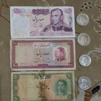 اسکناس وسکه قدیمی شاهی کلکسیونی