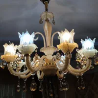 لوستر کریستال ۸ شاخه|لوستر و چراغ آویز|تهران, حکیمیه|دیوار