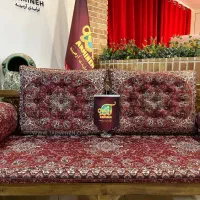سرویس 5 تکه پشتی سنتی ترمه طرح سالار رنگ قرمز