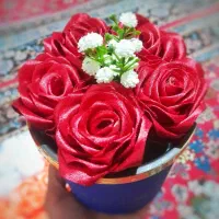 گل مصنوعی روبانی