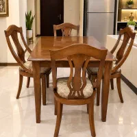 میز ناهارخوری ۴ نفره چوبی شیک و کلاسیک
