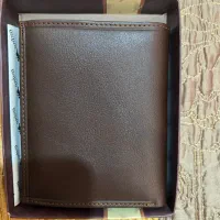 کیف پول چرم قهوه ای