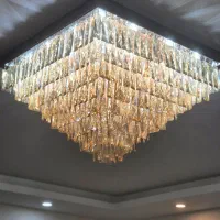 نگین منزل ، لوستر با کریستال چک در حد نو|لوستر و چراغ آویز|تهران, مجیدآباد|دیوار