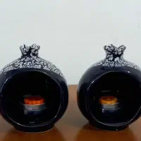 جای شمع وارمر سفالی همراه ده عدد شمع وارمر