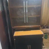 کمد لباس و کتابخانه تمام چوب