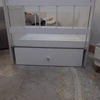 تخت کنارتخت مادرگهواره ای شرکتی درحدنو|تخت و صندلی بچه|قم, زنبیل آباد|دیوار